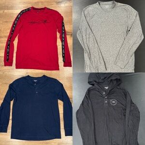 Men’s Hollister & Old Navy Long Sleeve T-Shirt Lot (4) Size: Small